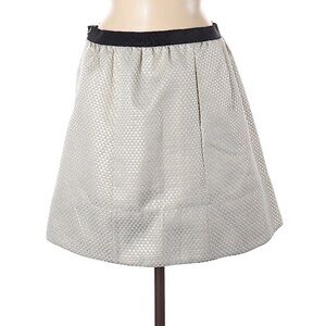 Ganni Gold Metallic Skirt Elastic Waist